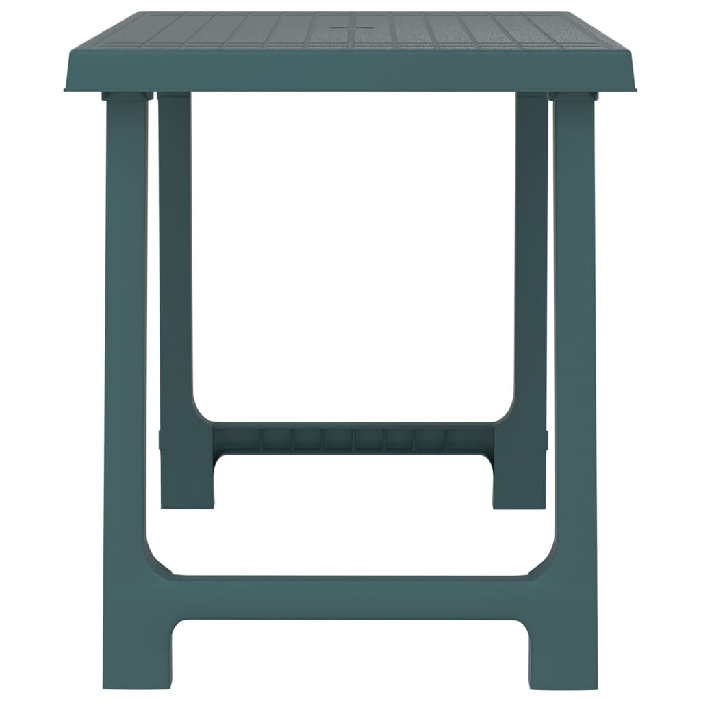 vidaXL Campingtisch Grün 79x56x64 cm PP Holzoptik