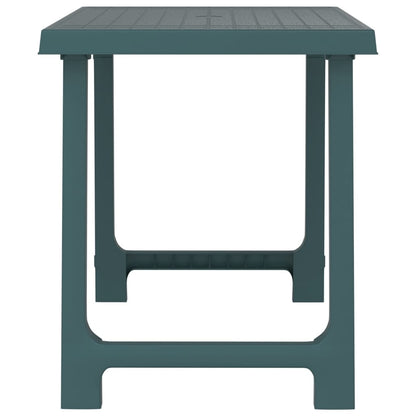 vidaXL Campingtisch Grün 79x56x64 cm PP Holzoptik