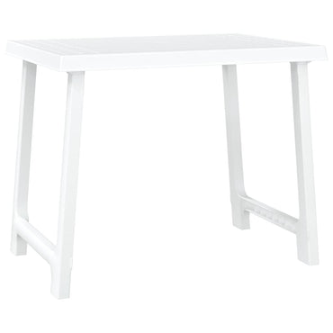 vidaXL Campingtisch Weiß 79x56x64 cm PP Holzoptik