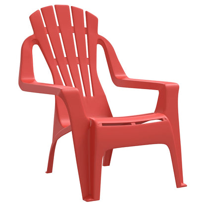 vidaXL Chaises de jardin pour enfants 2 pcs Rouge 37x34x44 cm PP aspect bois