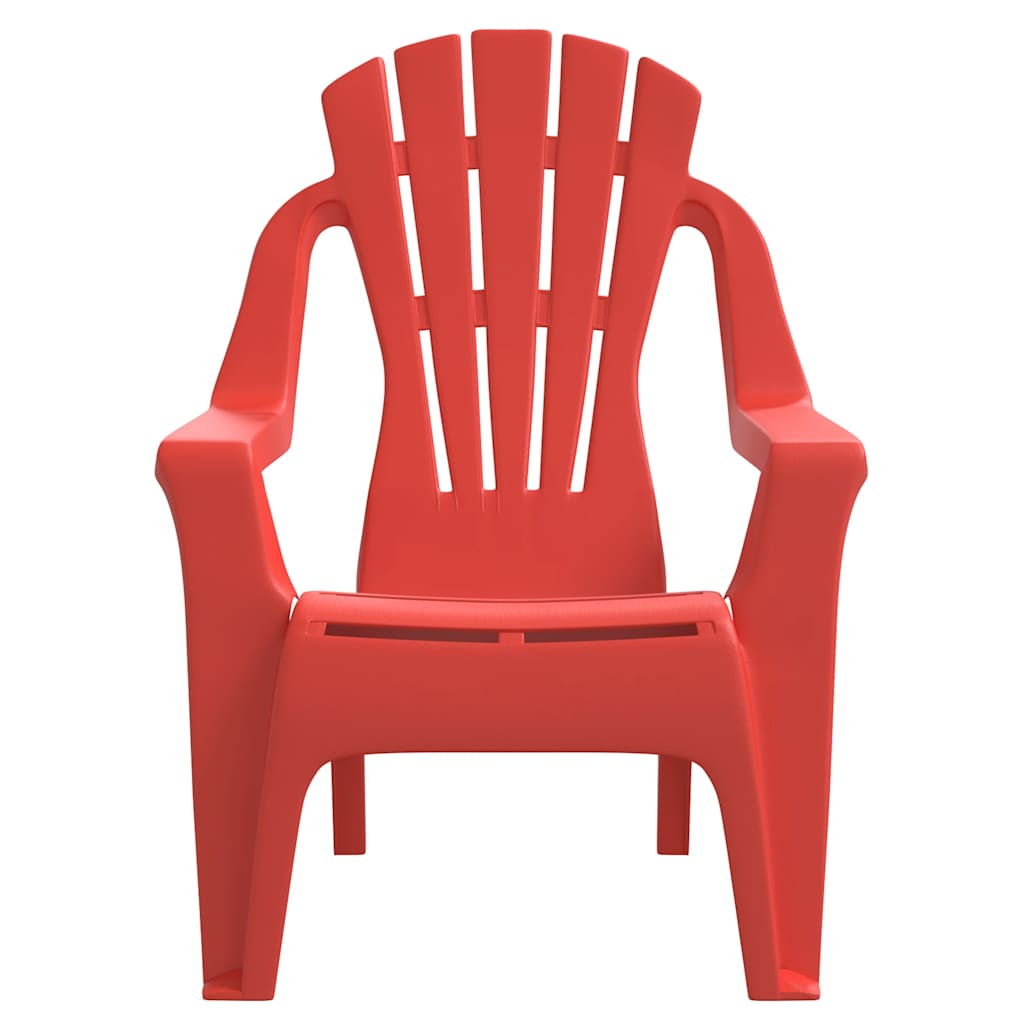 vidaXL Chaises de jardin pour enfants 2 pcs Rouge 37x34x44 cm PP aspect bois