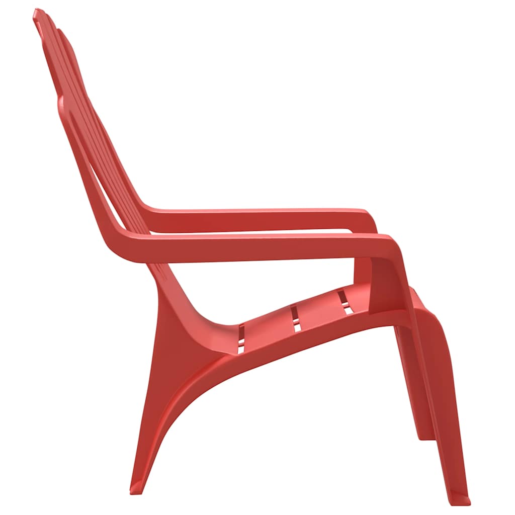 vidaXL Chaises de jardin pour enfants 2 pcs Rouge 37x34x44 cm PP aspect bois