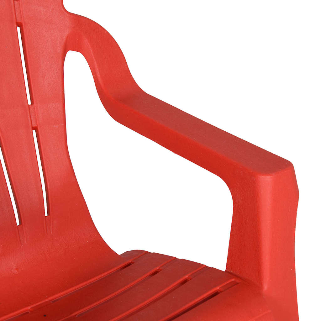 vidaXL Chaises de jardin pour enfants 2 pcs Rouge 37x34x44 cm PP aspect bois
