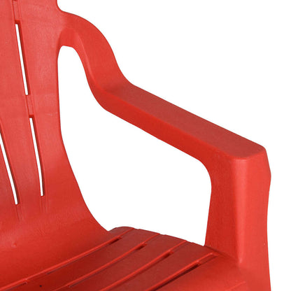 vidaXL Chaises de jardin pour enfants 2 pcs Rouge 37x34x44 cm PP aspect bois