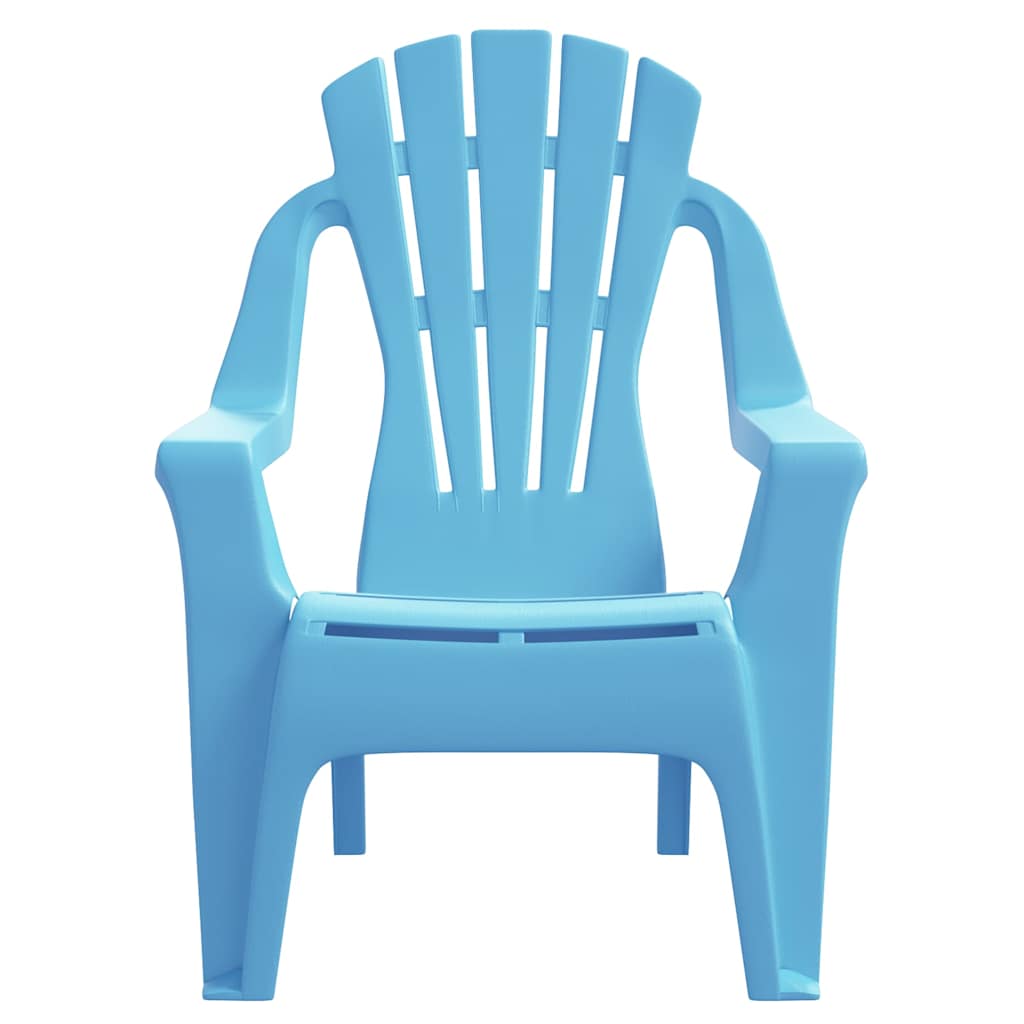 vidaXL Chaises de jardin pour enfants 2 pcs Bleu 37x34x44 cm PP aspect bois