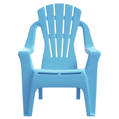 vidaXL Chaises de jardin pour enfants 2 pcs Bleu 37x34x44 cm PP aspect bois