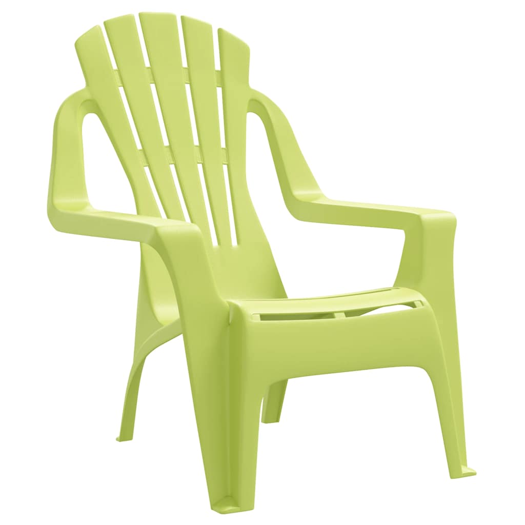 vidaXL Chaises de jardin pour enfants 2 pcs Vert 37x34x44 cm PP aspect bois