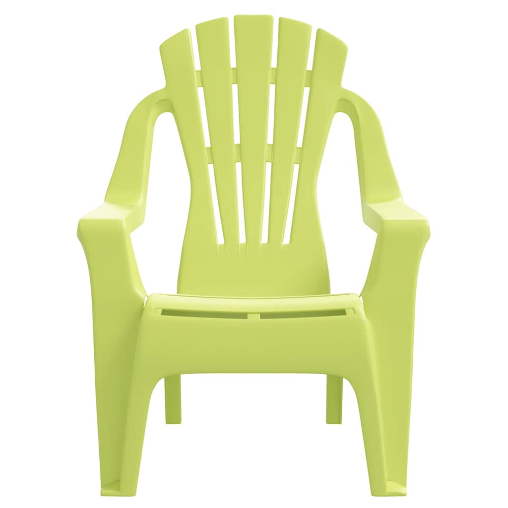 vidaXL Chaises de jardin pour enfants 2 pcs Vert 37x34x44 cm PP aspect bois