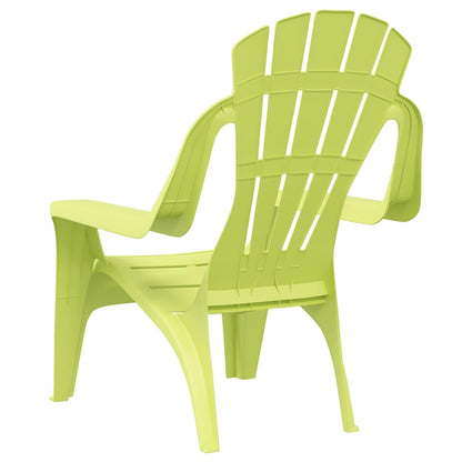 vidaXL Chaises de jardin pour enfants 2 pcs Vert 37x34x44 cm PP aspect bois