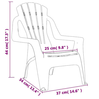 vidaXL Chaises de jardin pour enfants 2 pcs Vert 37x34x44 cm PP aspect bois