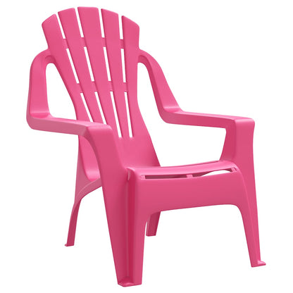 vidaXL Chaises de jardin pour enfants 2 pcs Rose 37x34x44 cm PP aspect bois