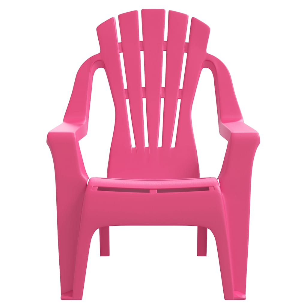 vidaXL Chaises de jardin pour enfants 2 pcs Rose 37x34x44 cm PP aspect bois