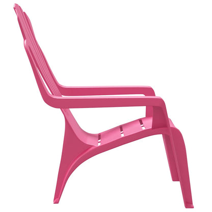 vidaXL Chaises de jardin pour enfants 2 pcs Rose 37x34x44 cm PP aspect bois
