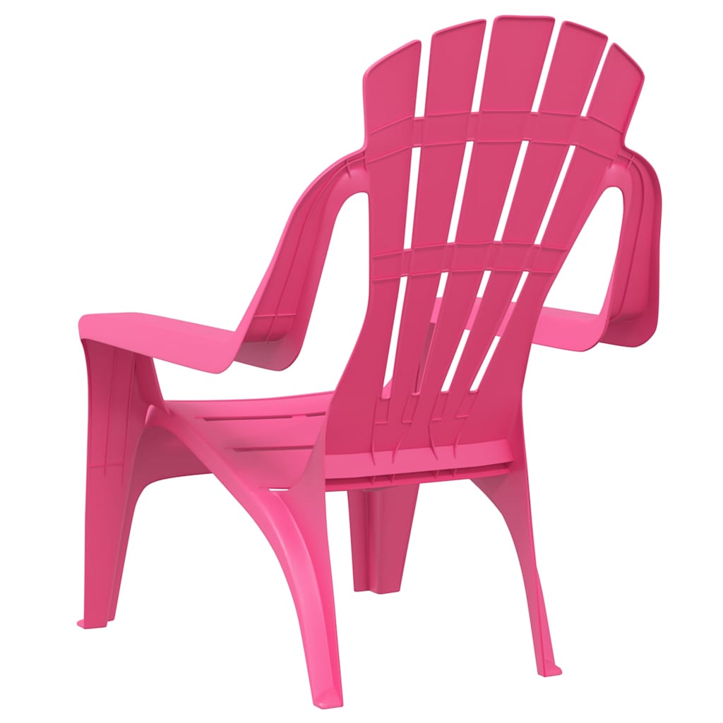 vidaXL Chaises de jardin pour enfants 2 pcs Rose 37x34x44 cm PP aspect bois