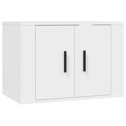 vidaXL 4-tlg. TV-Schrank-Set Weiß Holzwerkstoff