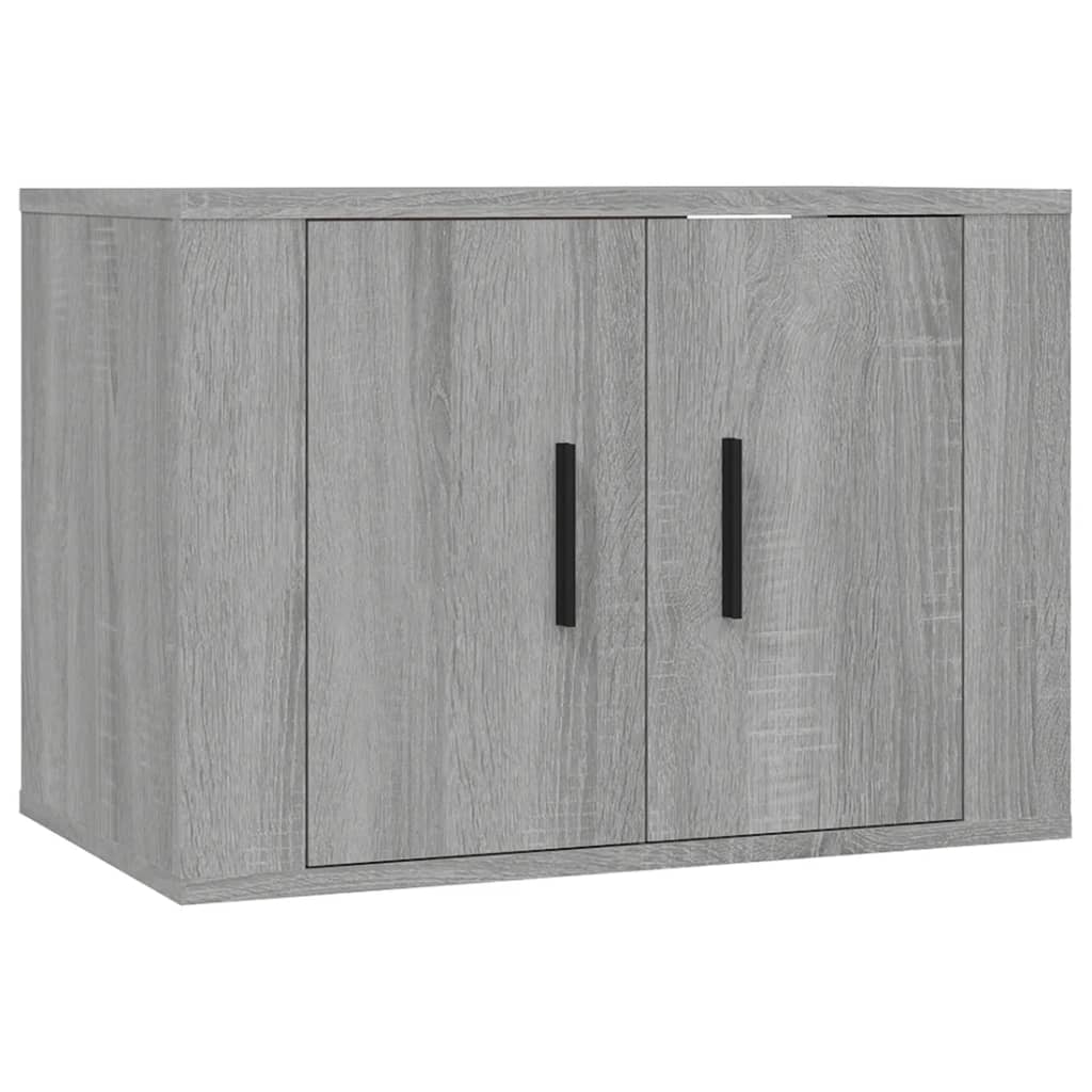 vidaXL Meuble TV, 4 pcs, Gris sonoma, Bois d'ingénierie