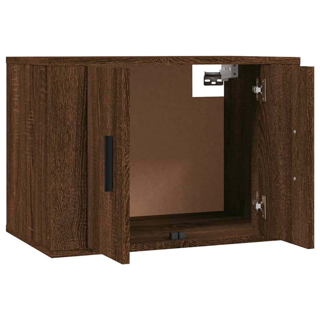 vidaXL 4-tlg. TV-Schrank-Set Braun Eichen-Optik Holzwerkstoff