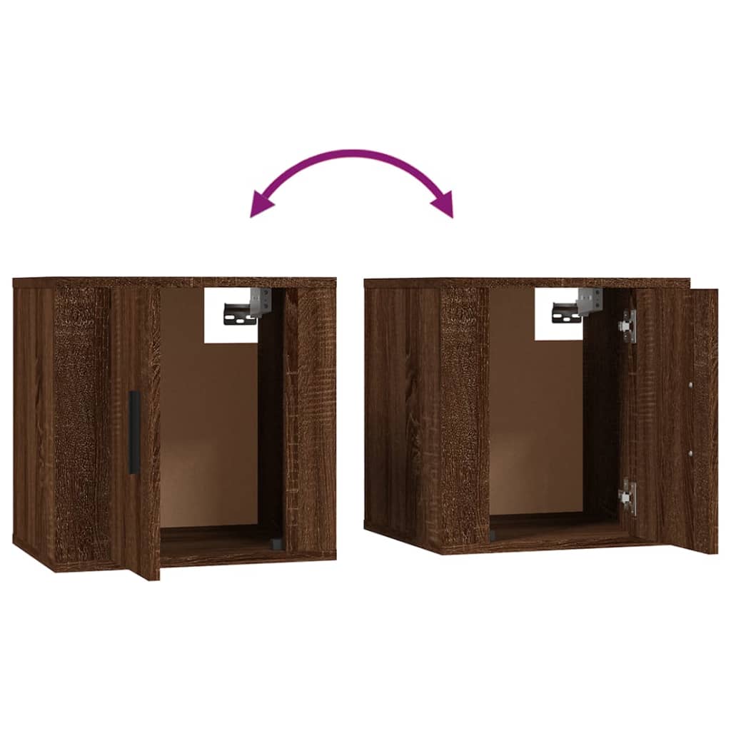 vidaXL 4-tlg. TV-Schrank-Set Braun Eichen-Optik Holzwerkstoff