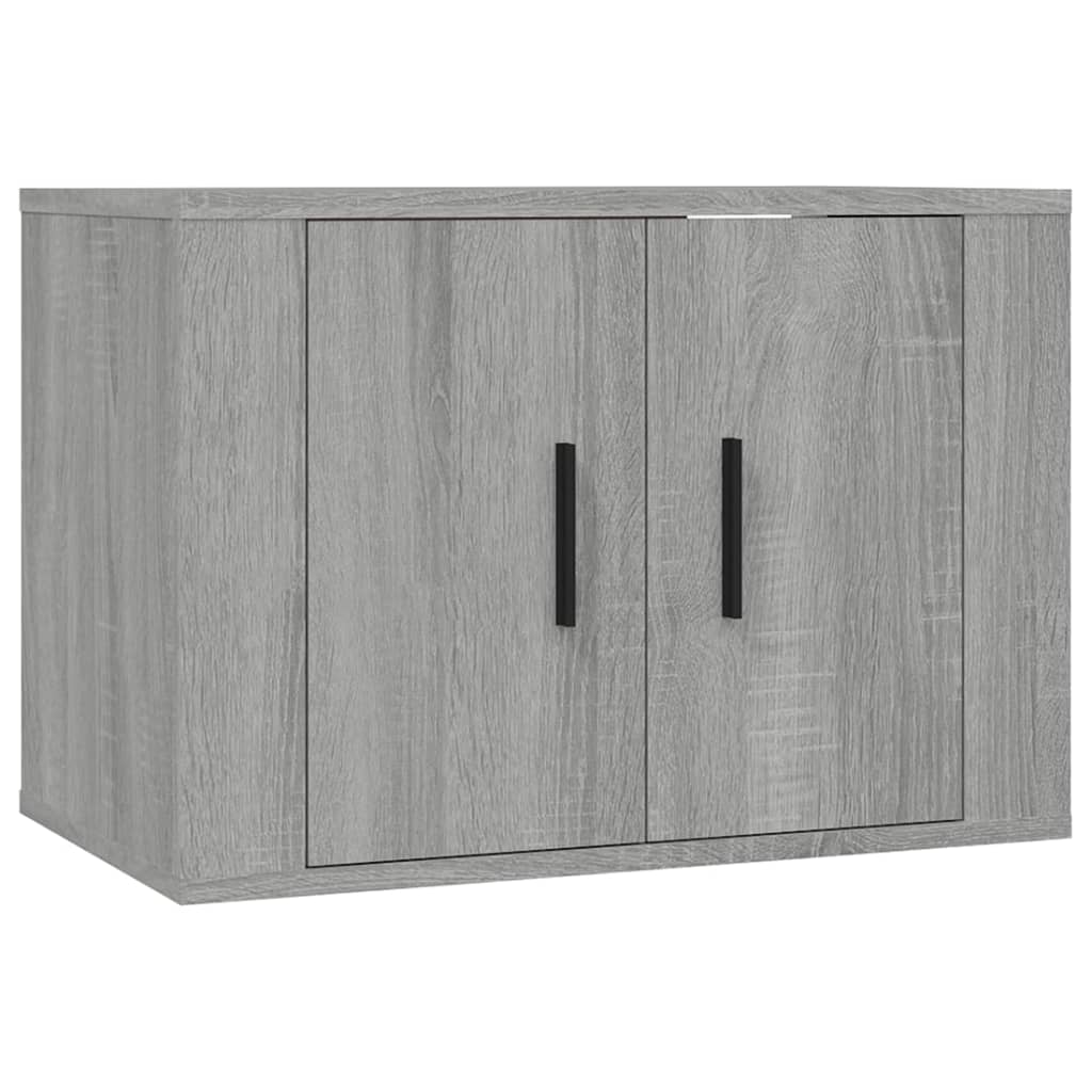 vidaXL Meuble TV 3 pcs Gris Sonoma Aggloméré