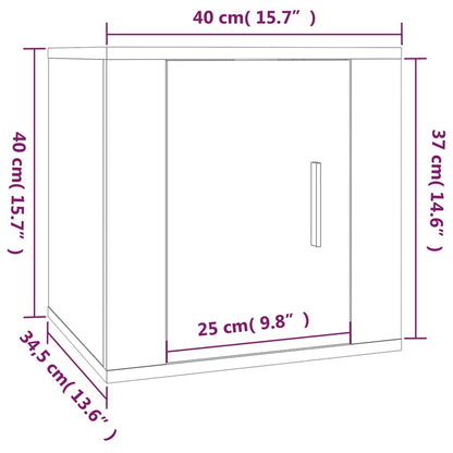 vidaXL 3-tlg. TV-Schrank-Set Braun Eichen-Optik Holzwerkstoff