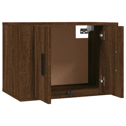 vidaXL 3-tlg. TV-Schrank-Set Braun Eichen-Optik Holzwerkstoff