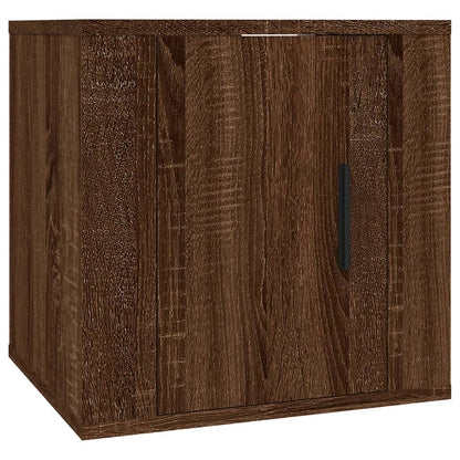 vidaXL 3-tlg. TV-Schrank-Set Braun Eichen-Optik Holzwerkstoff
