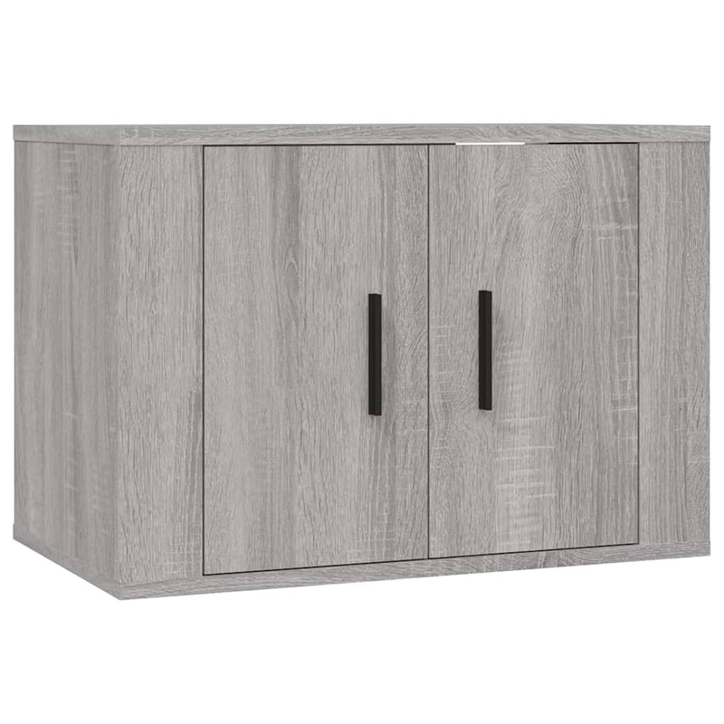 vidaXL Meuble TV, 4 pcs, Gris sonoma, Bois d'ingénierie