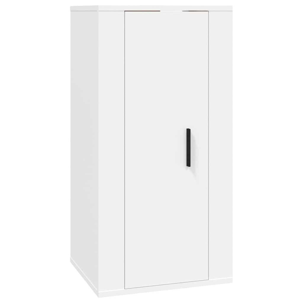 vidaXL 4-tlg. TV-Schrank-Set Weiß Holzwerkstoff