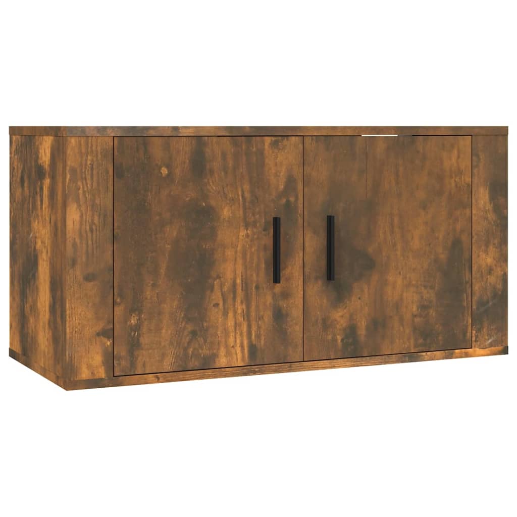 vidaXL 4-tlg. TV-Schrank-Set Räuchereiche Holzwerkstoff