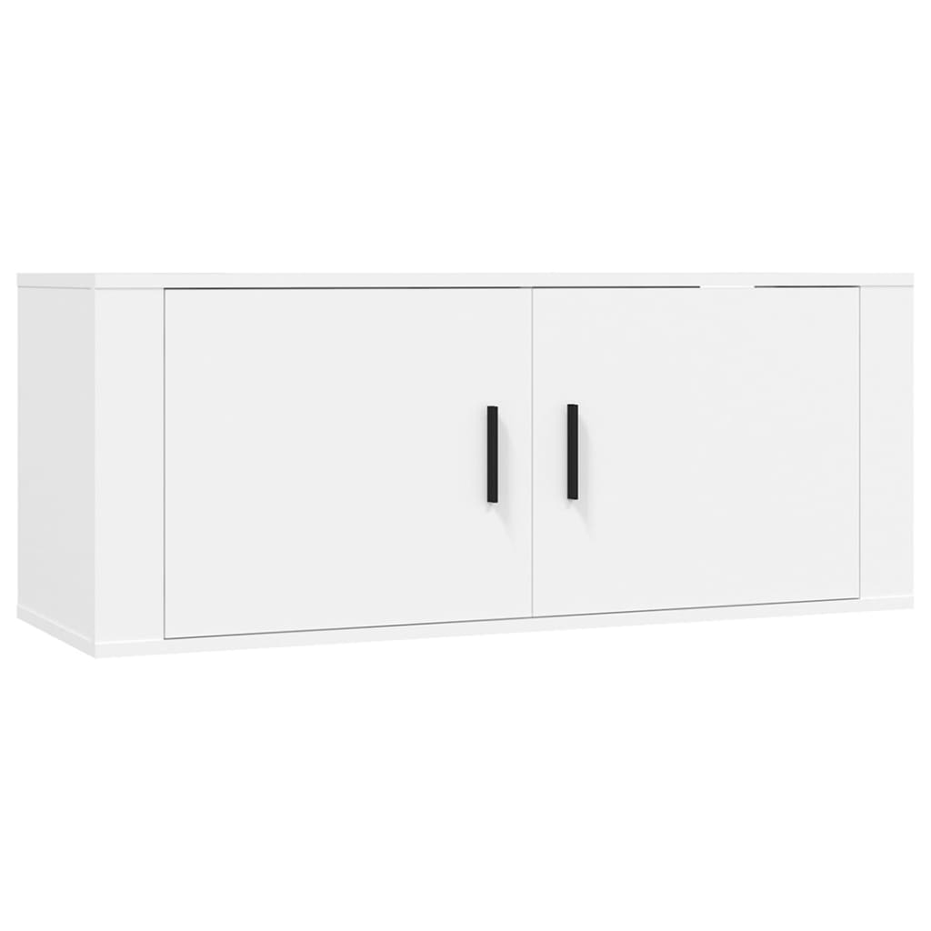 vidaXL 4-tlg. TV-Schrank-Set Weiß Holzwerkstoff