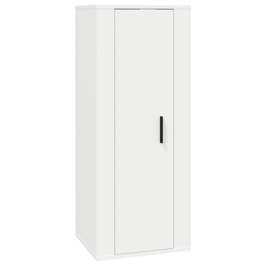 vidaXL 4-tlg. TV-Schrank-Set Weiß Holzwerkstoff