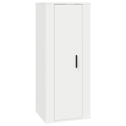vidaXL 4-tlg. TV-Schrank-Set Weiß Holzwerkstoff