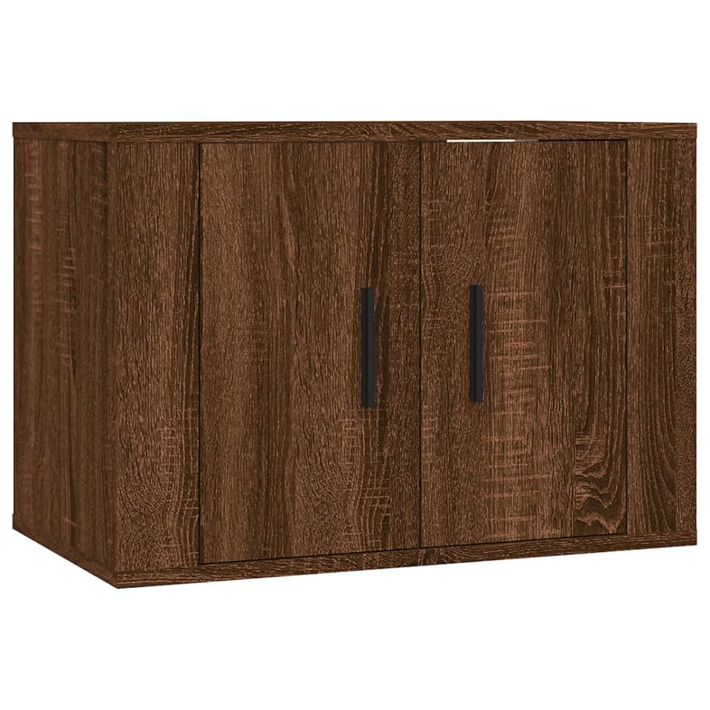 vidaXL Meuble TV, 4 pcs, aspect chêne marron, bois d'ingénierie