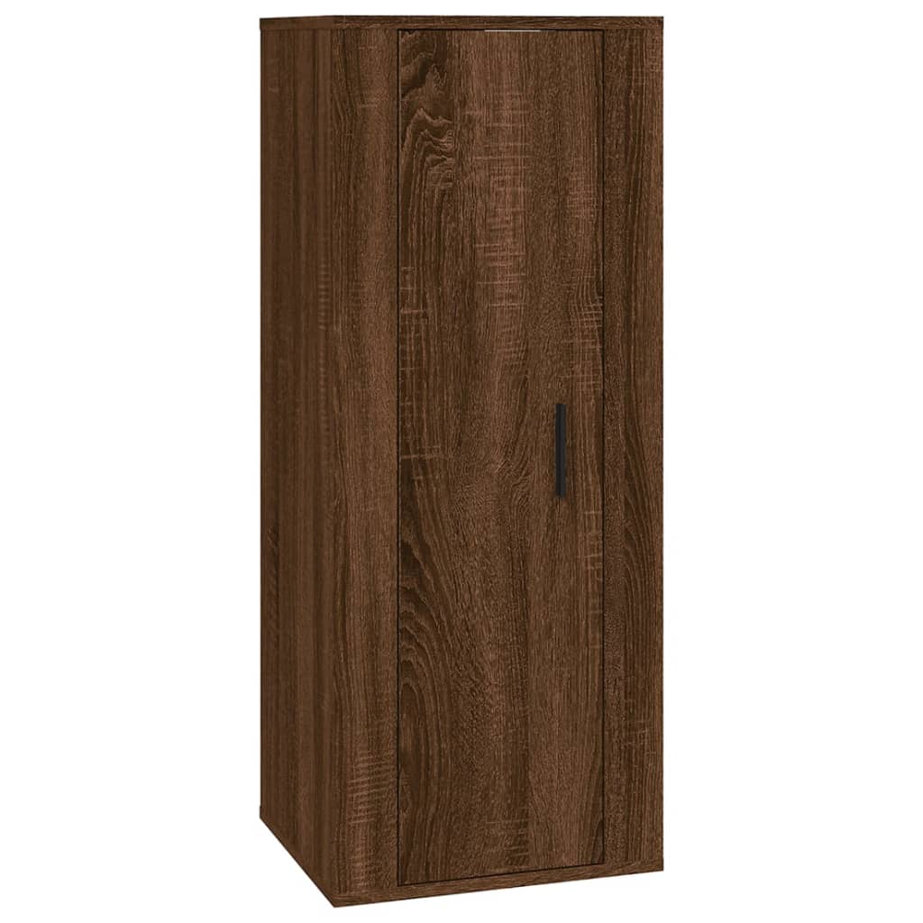 vidaXL 5-tlg. TV-Schrank-Set Braun Eichen-Optik Holzwerkstoff