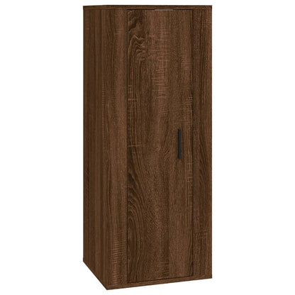 vidaXL 5-tlg. TV-Schrank-Set Braun Eichen-Optik Holzwerkstoff