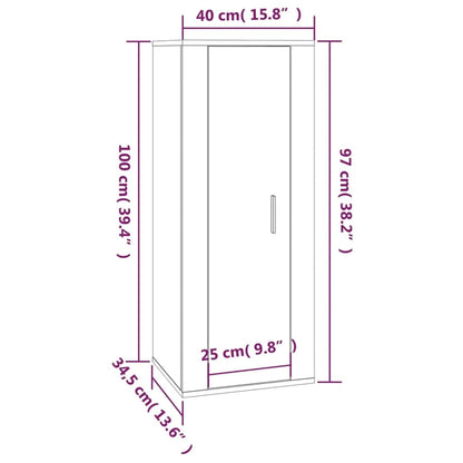 vidaXL 4-tlg. TV-Schrank-Set Räuchereiche Holzwerkstoff