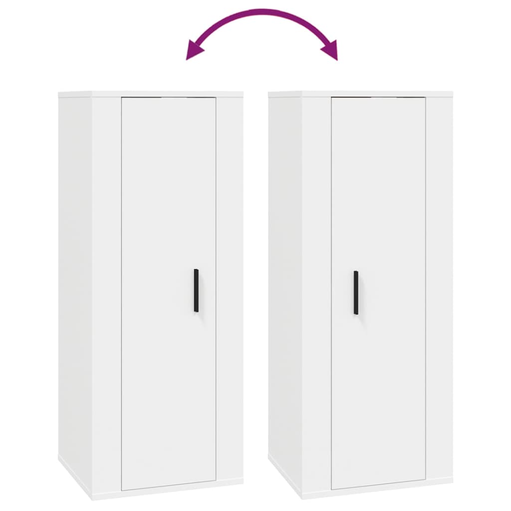 vidaXL 4-tlg. TV-Schrank-Set Weiß Holzwerkstoff
