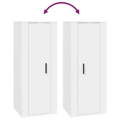 vidaXL 4-tlg. TV-Schrank-Set Weiß Holzwerkstoff