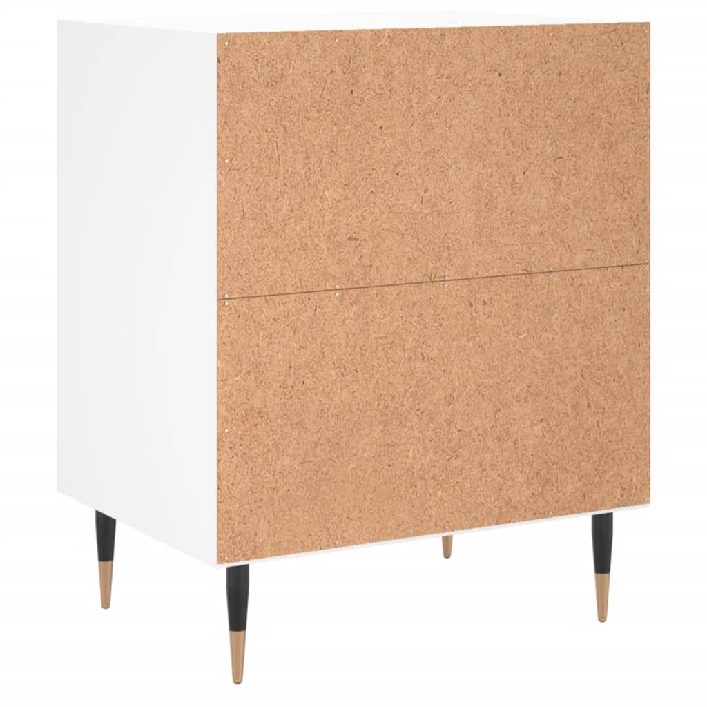 vidaXL Nachttische 2 Stk. Weiß 40x30x50 cm Holzwerkstoff
