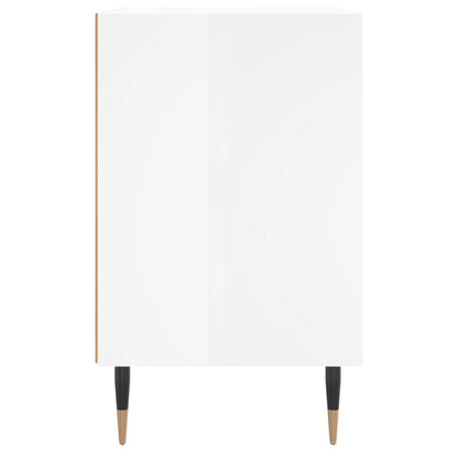 vidaXL Nachttische 2 Stk. Hochglanz-Weiß 40x30x50 cm Holzwerkstoff