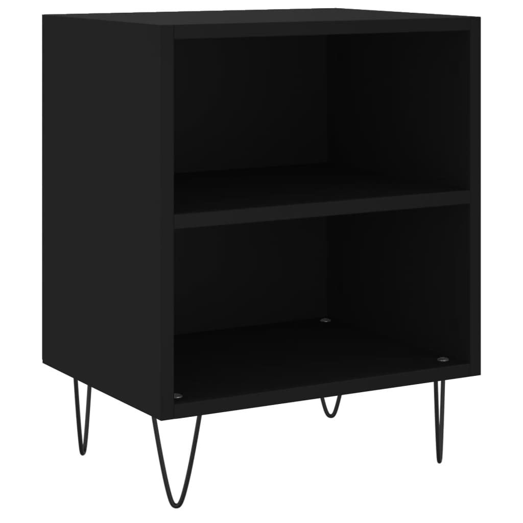 vidaXL Tables de chevet 2 pcs Noir 40x30x50 cm Bois d'ingénierie