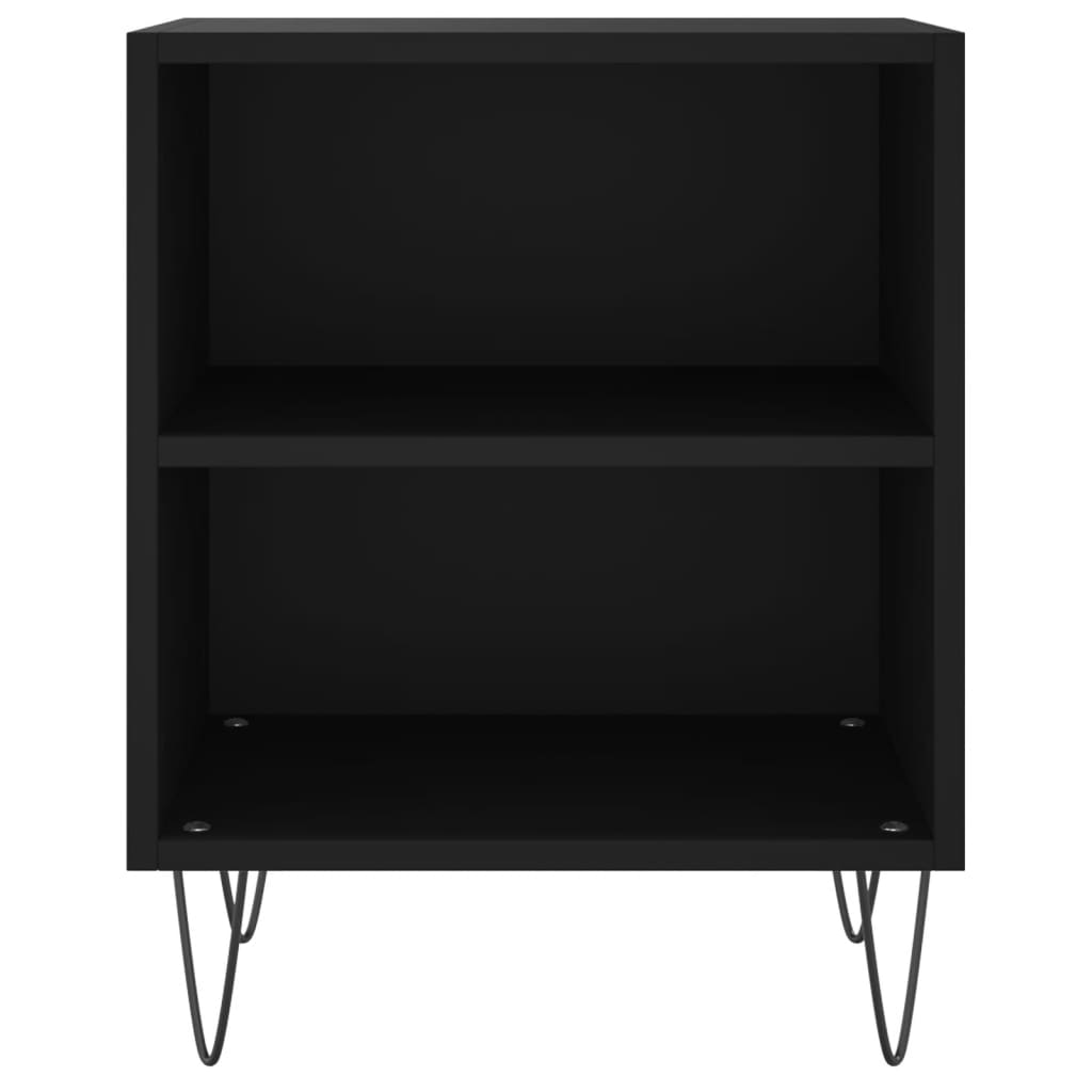vidaXL Tables de chevet 2 pcs Noir 40x30x50 cm Bois d'ingénierie