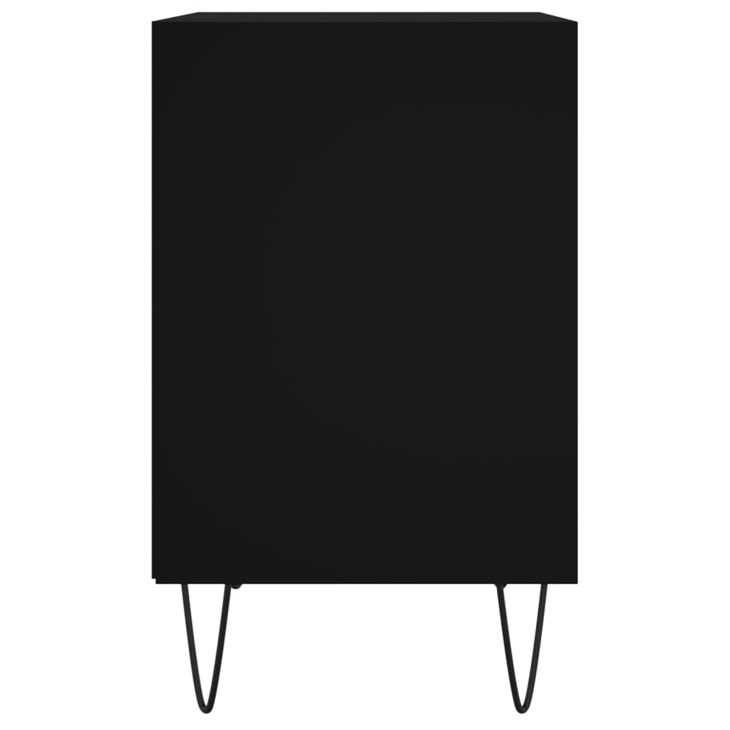 vidaXL Tables de chevet 2 pcs Noir 40x30x50 cm Bois d'ingénierie