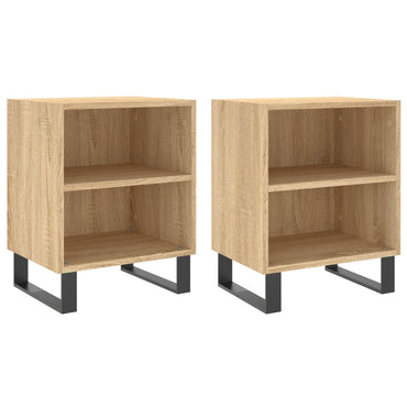 vidaXL Nachttische 2 Stk. Sonoma-Eiche 40x30x50 cm Holzwerkstoff