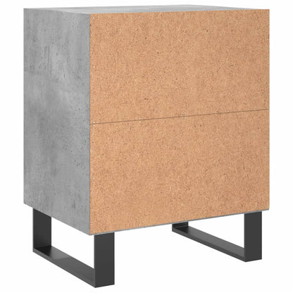 vidaXL Tables de chevet 2 pcs Gris béton 40x30x50 cm Bois d'ingénierie