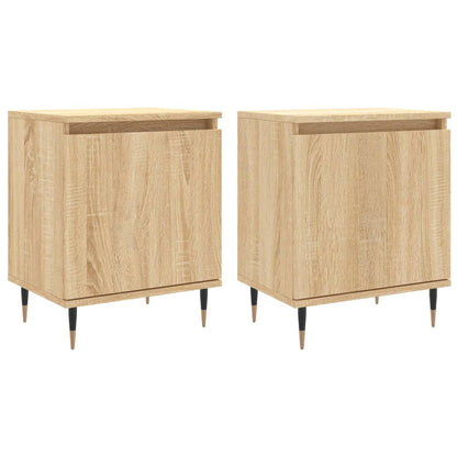 vidaXL Nachttische 2 Stk. Sonoma-Eiche 40x30x50 cm Holzwerkstoff