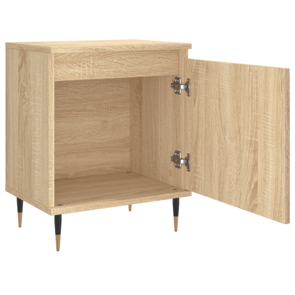 vidaXL Nachttische 2 Stk. Sonoma-Eiche 40x30x50 cm Holzwerkstoff