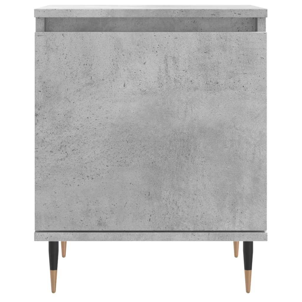 vidaXL Nachttische 2 Stk. Betongrau 40x30x50 cm Holzwerkstoff