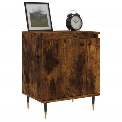 vidaXL Nachttische 2 Stk. Räuchereiche 40x30x50 cm Holzwerkstoff