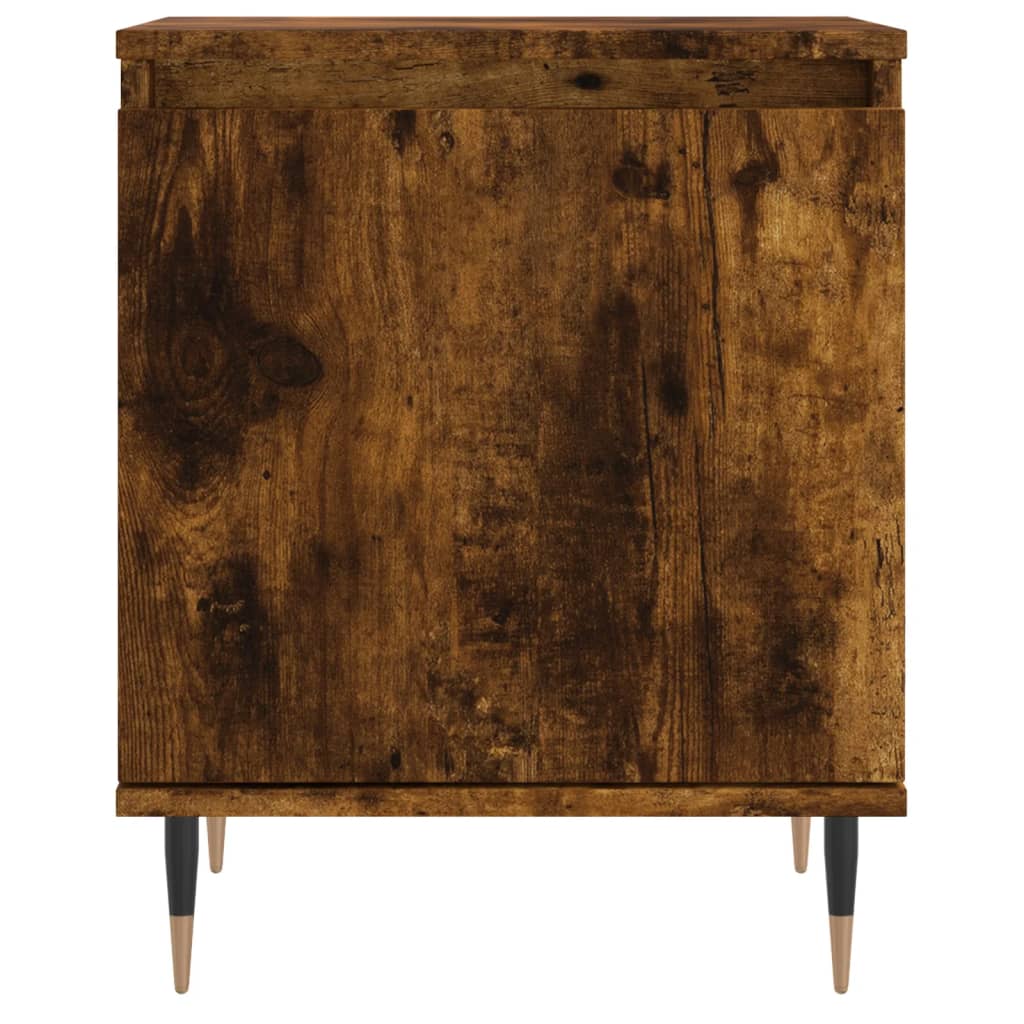 vidaXL Nachttische 2 Stk. Räuchereiche 40x30x50 cm Holzwerkstoff